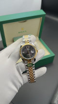 DATEJUST || ARF FACTORY || TWOTONE GOLD CASE W/WIMBILDON DIAL