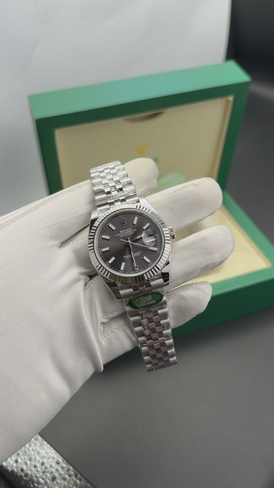DATEJUST || ARF FACTORY || SILVER CASE W/GREY DIAL