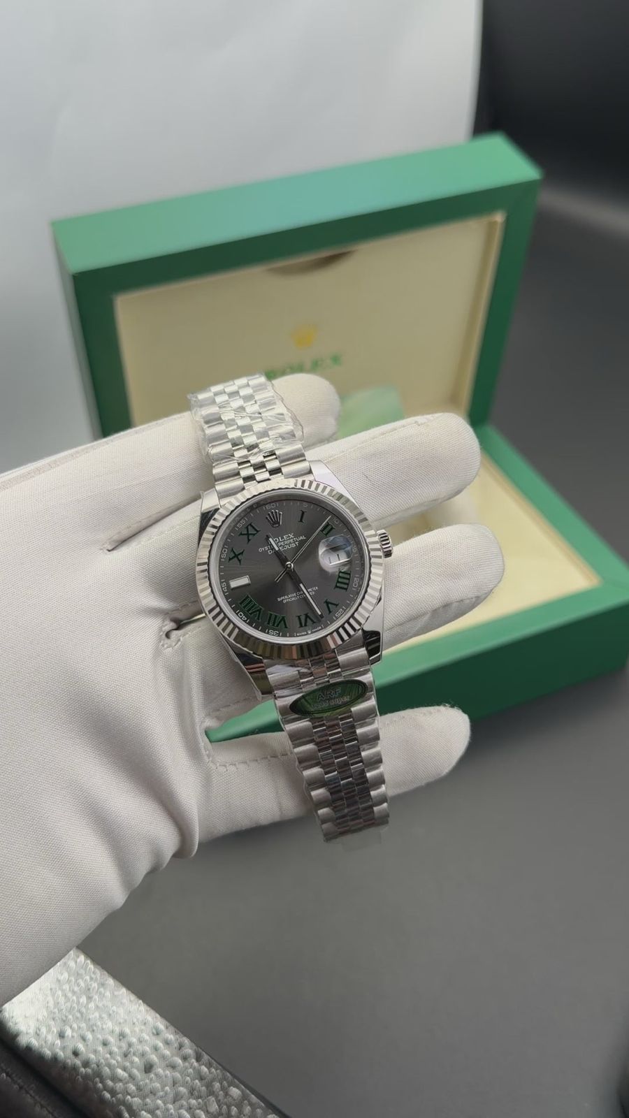 DATEJUST || ARF FACTORY || SILVER CASE W/WIMBILDON DIAL