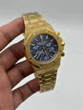 ROYAL OAK || CHRONOGRAPH || GOLD CASE W/BLUE DIAL