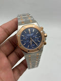 ROYAL OAK || CHRONOGRAPH || RG TWOTONE CASE W/BLUE DIAL