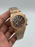 ROYAL OAK || CHRONOGRAPH || RG CASE W/CHOCOLATE DIAL