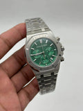 ROYAL OAK || CHRONOGRAPH || SILVER CASE W/GREEN DIAL