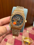 ROYAL OAK || ROSEGOLD CASE WITH BLACK SKELETON DIAL