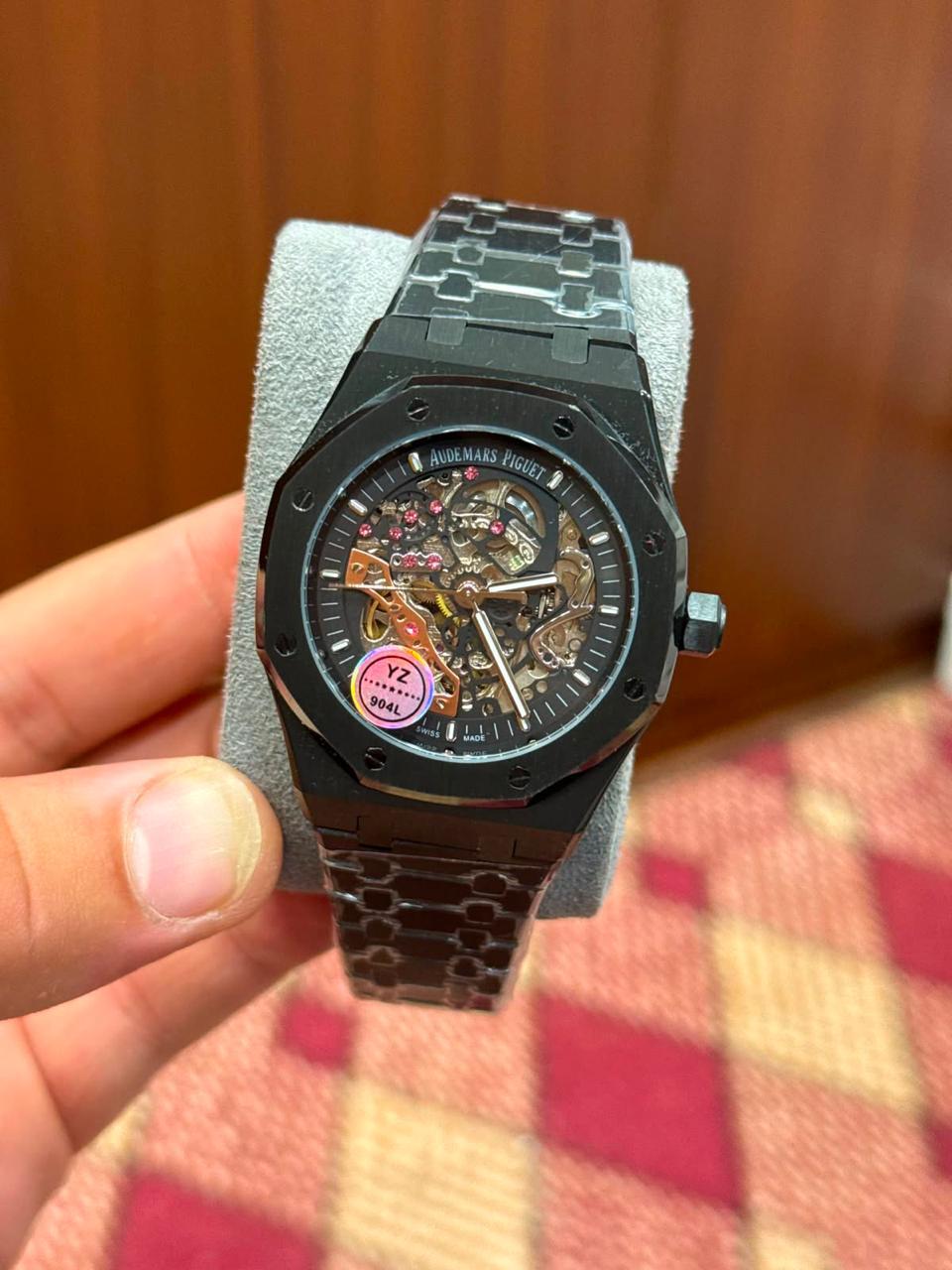 ROYAL OAK || BLACK CASE WITH BLACK SKELETON DIAL