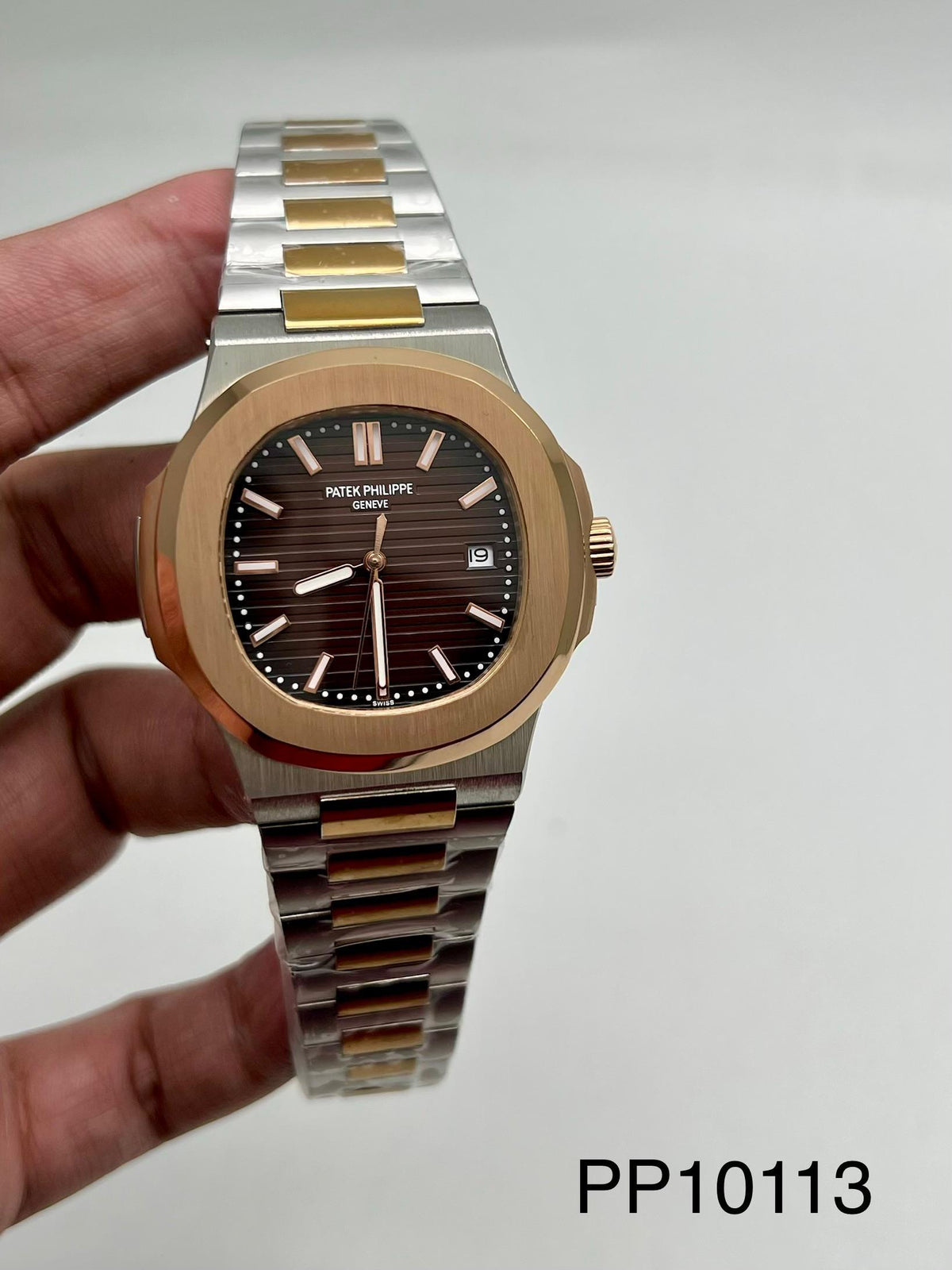 NAUTILUS || 5711/1R || TWO TONE || BROWN DIAL