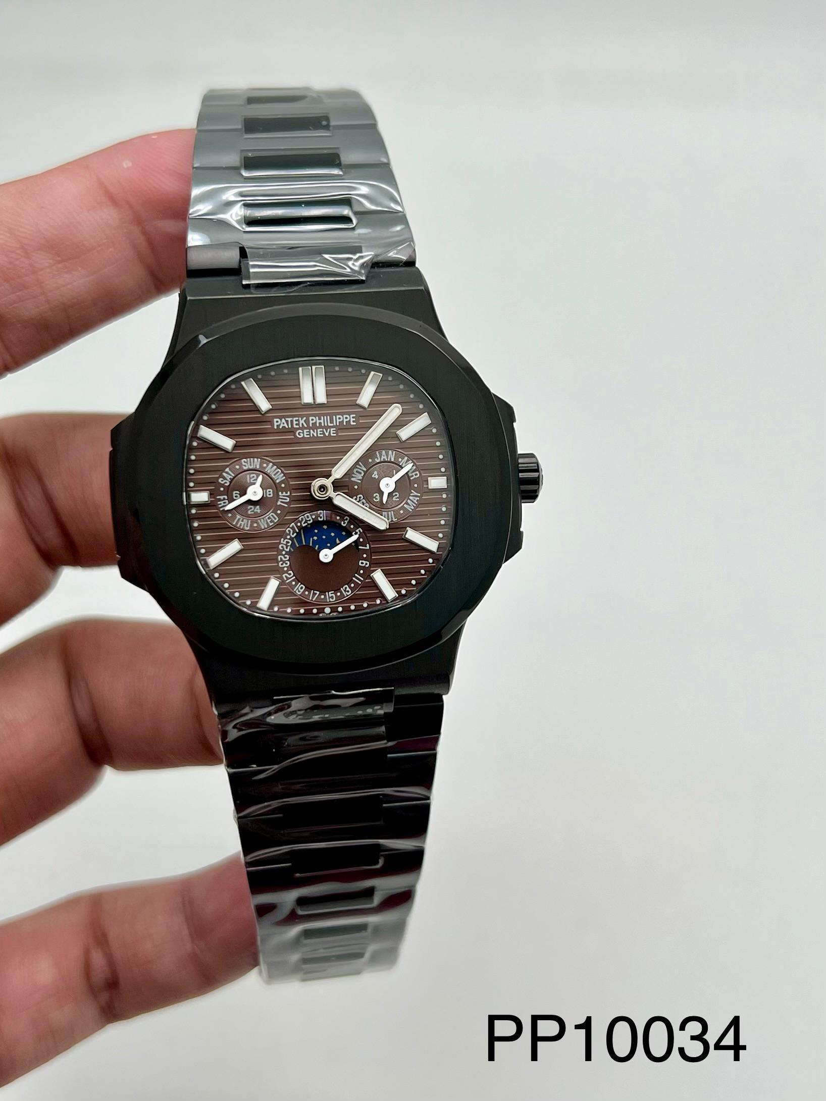NAUTILUS || 5740 || BLACK || BROWN DIAL