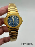 NAUTILUS || 5740 || GOLD || SUNBURST BLUE DIAL