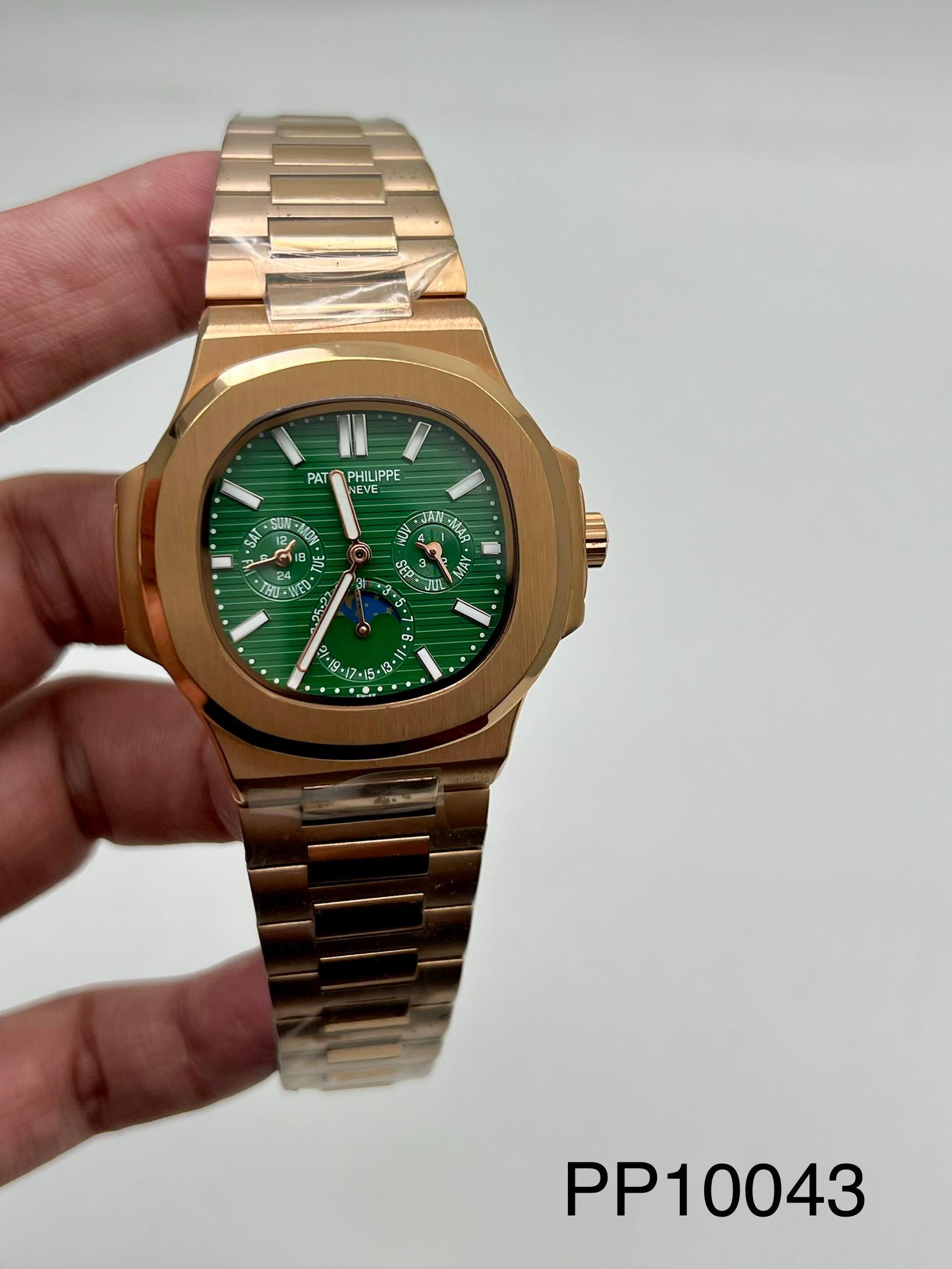 NAUTILUS || 5740 || ROSE GOLD || GREEN DIAL