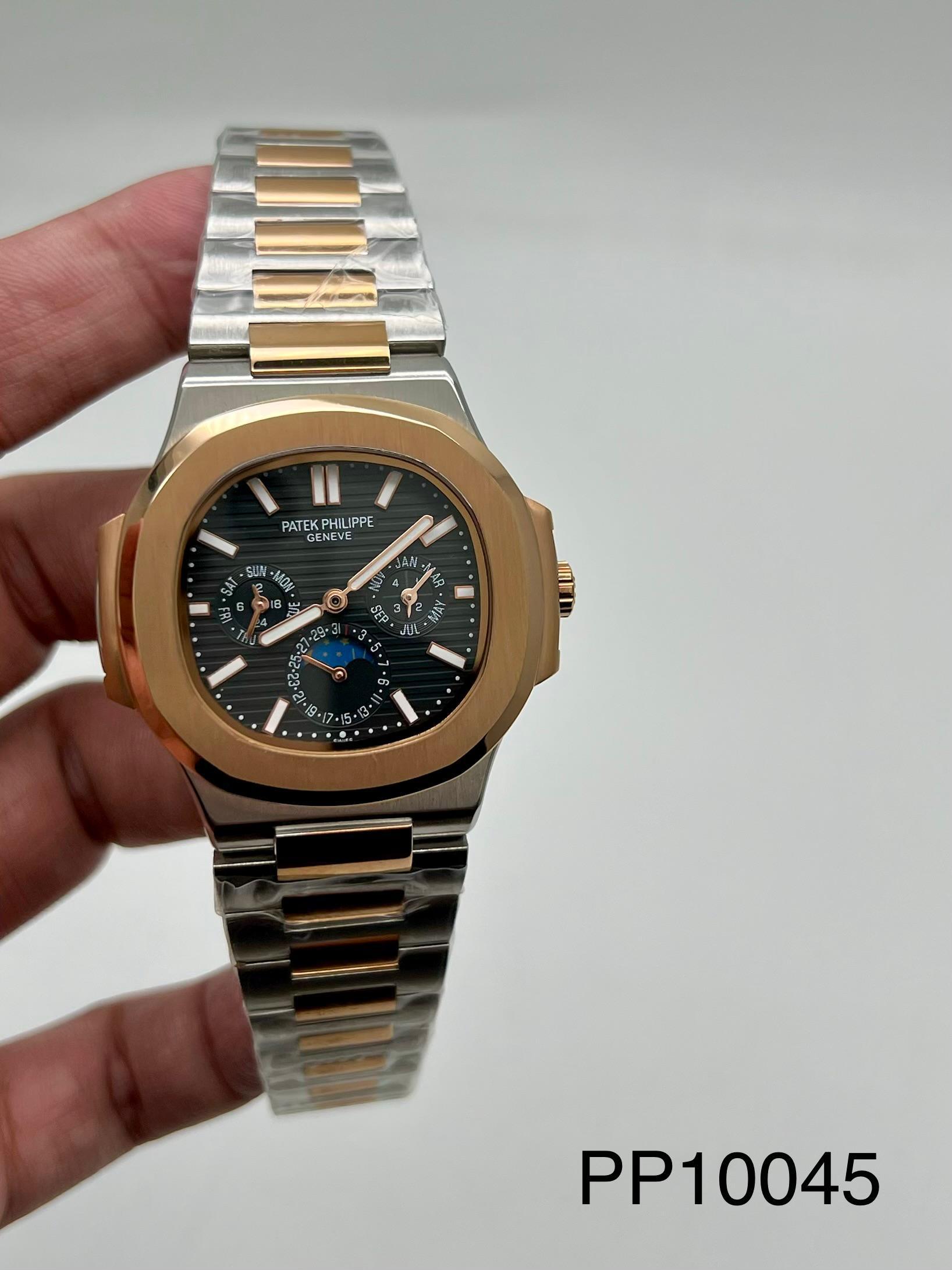 NAUTILUS || 5740 || TWO TONE || BLACK DIAL