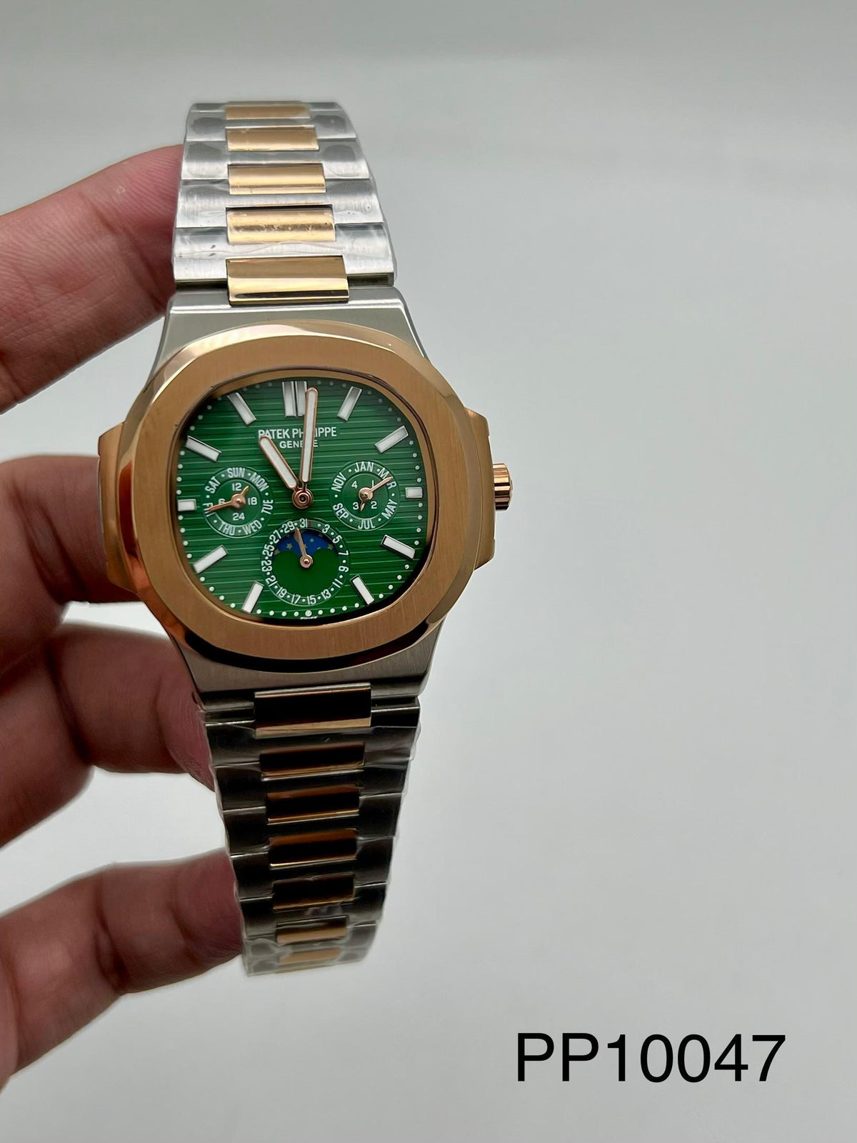 NAUTILUS || 5740 || TWO TONE || GREEN DIAL