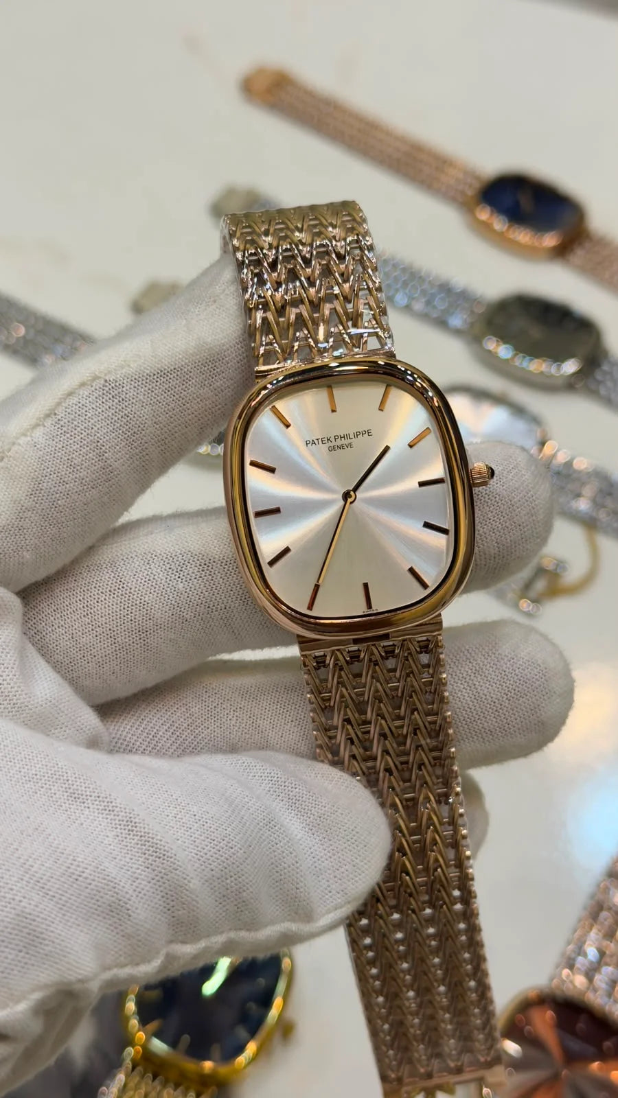 ELLIPSE || ROSE GOLD CASE W/SILVER DIAL