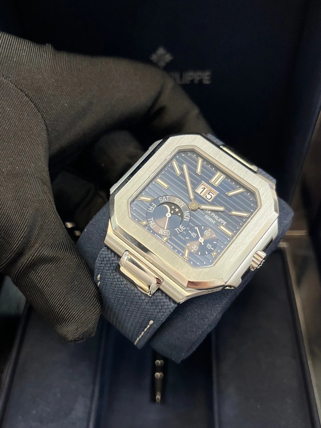 CUBITUS || 5822P || SILVER CASE W/BLUE DIAL