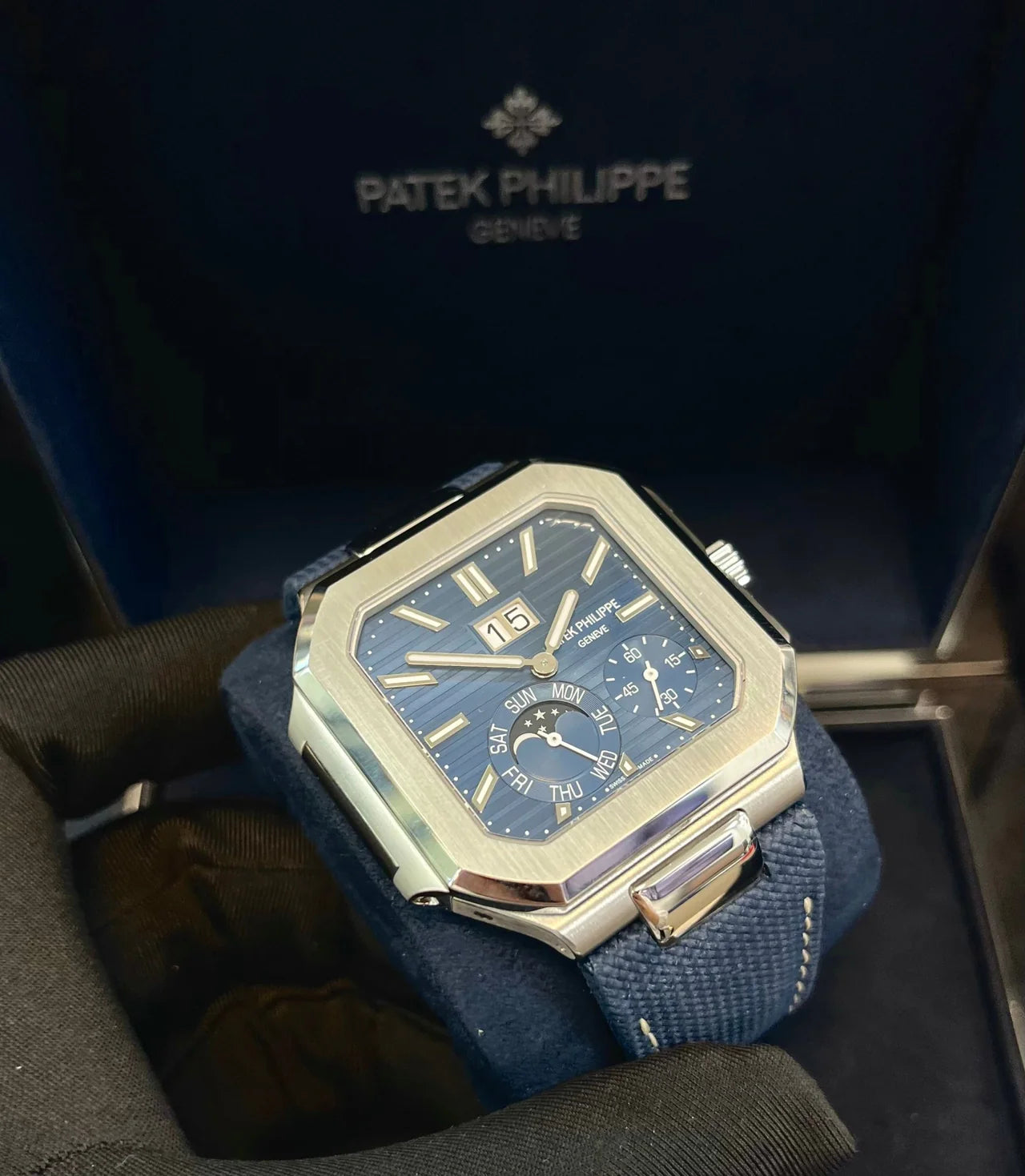 CUBITUS || 5822P || SILVER CASE W/BLUE DIAL