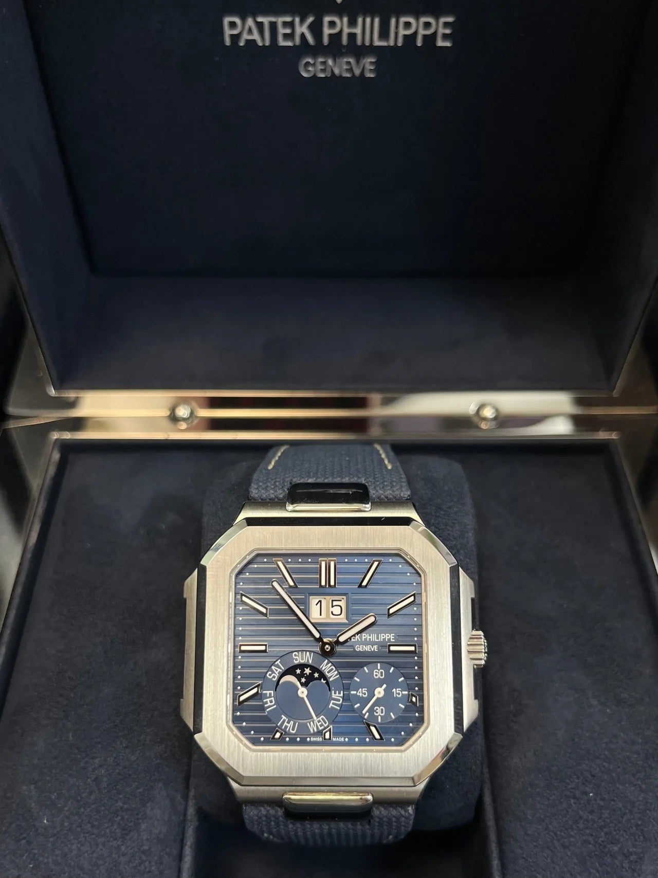 CUBITUS || 5822P || SILVER CASE W/BLUE DIAL