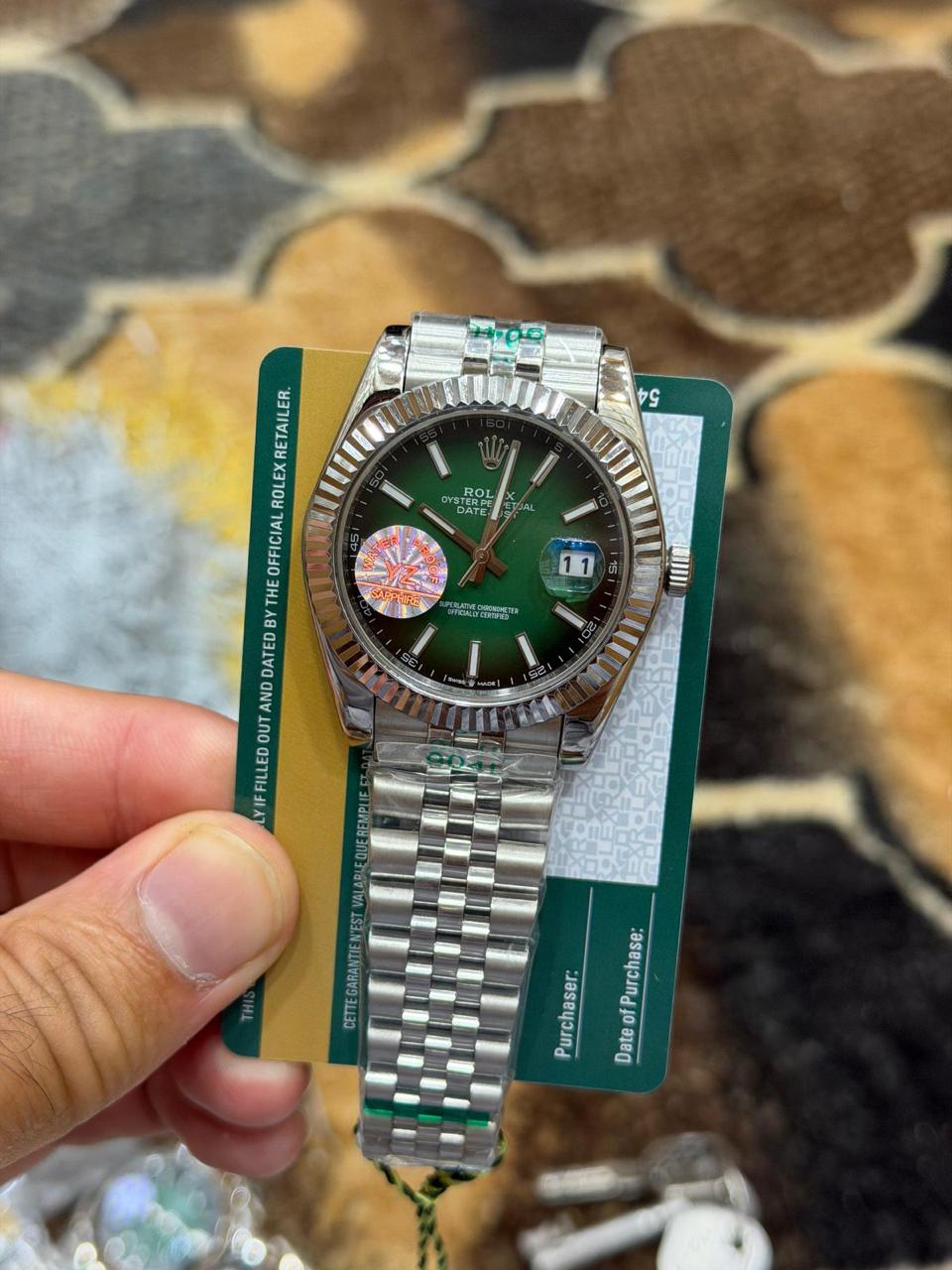ROLEX DATE JUST || GREEN OMBRE